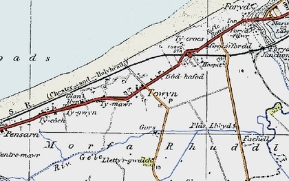 Old map of Fachell in 1922