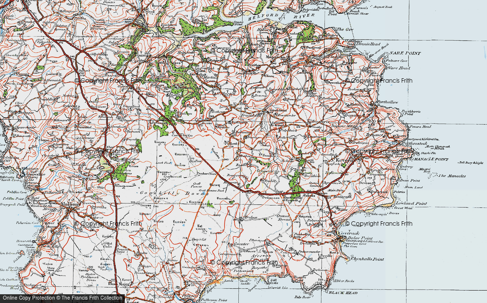 Old Map of Traboe, 1919 in 1919