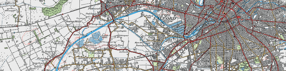 Old map of Trafford Park in 1924