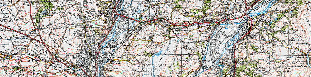 Old map of Trallwn in 1923