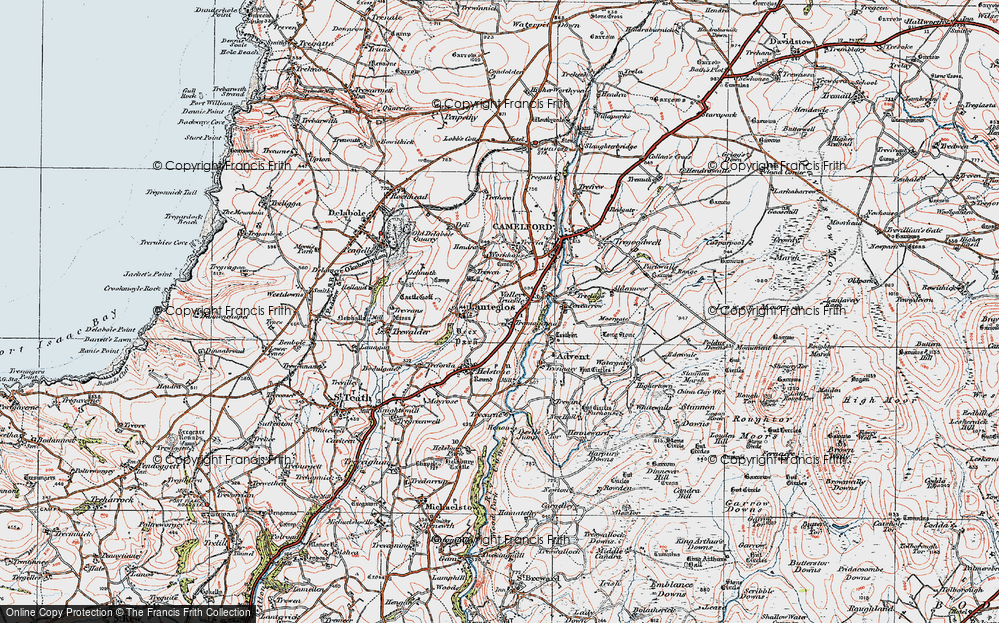 Old Map of Tramagenna, 1919 in 1919