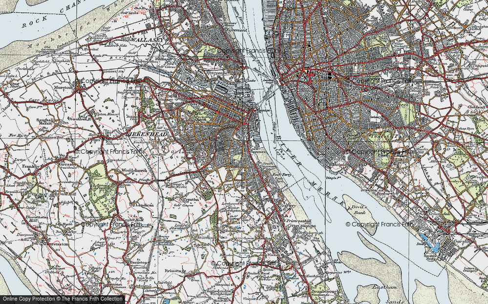 Old Map of Tranmere, 1923 in 1923