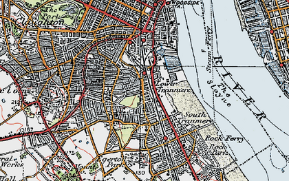 Old map of Tranmere in 1923