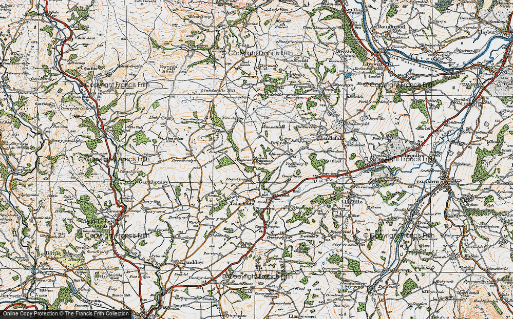 Old Map of Trawscoed, 1923 in 1923