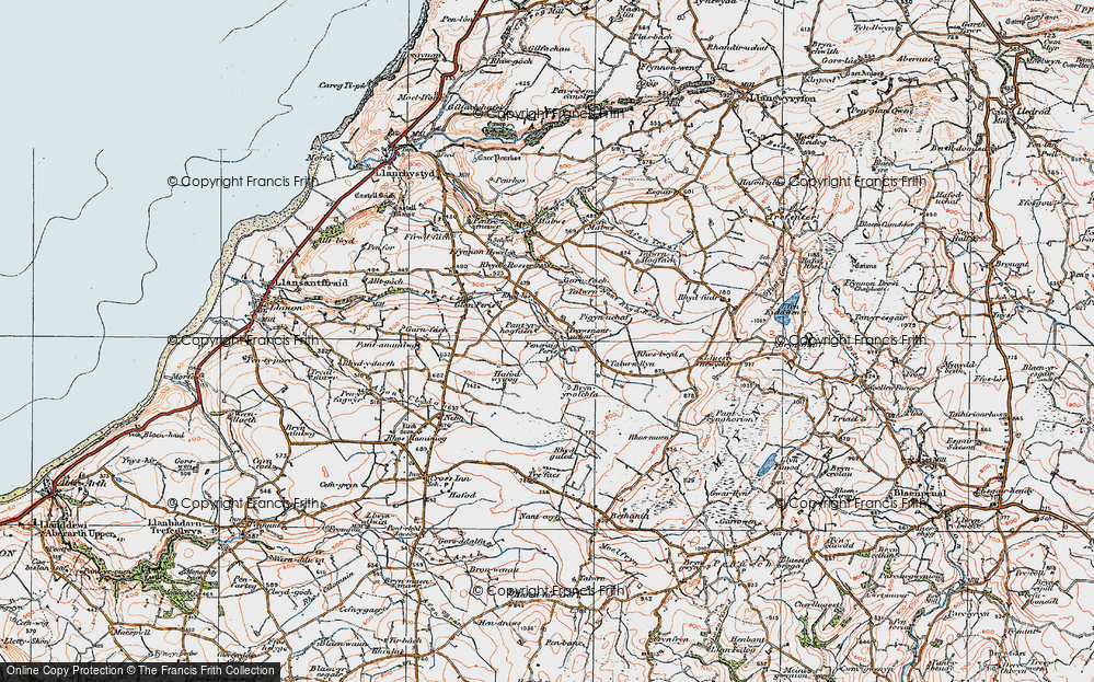 Old Map of Trawsnant, 1922 in 1922