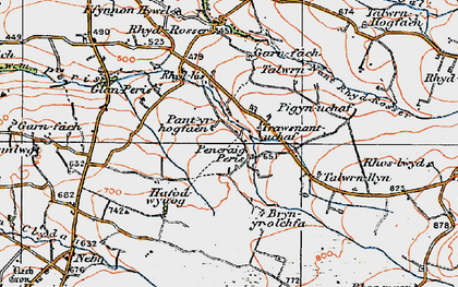Old map of Trawsnant in 1922