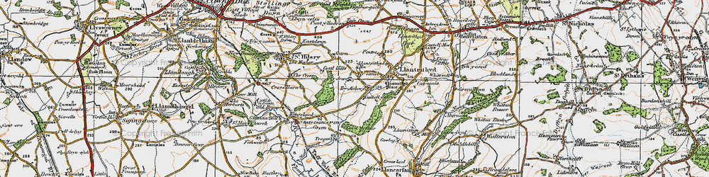 Old map of Wren's Castle in 1922