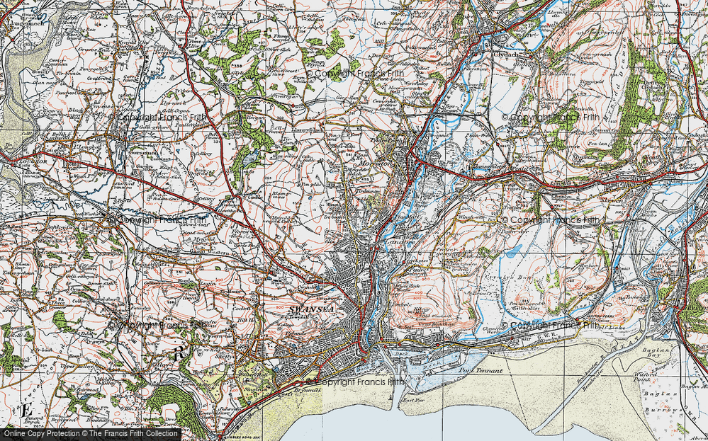 Old Map of Tre-boeth, 1923 in 1923