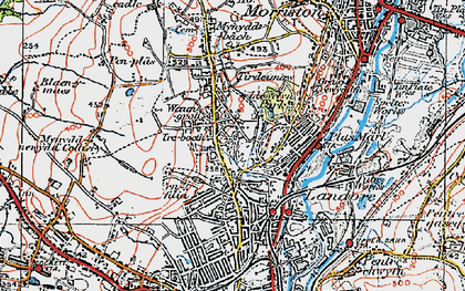 Old map of Tre-boeth in 1923