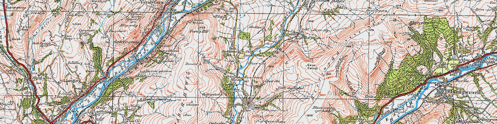Old map of Tre-Forgan in 1923
