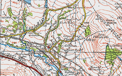 Old map of Tre-Gibbon in 1923