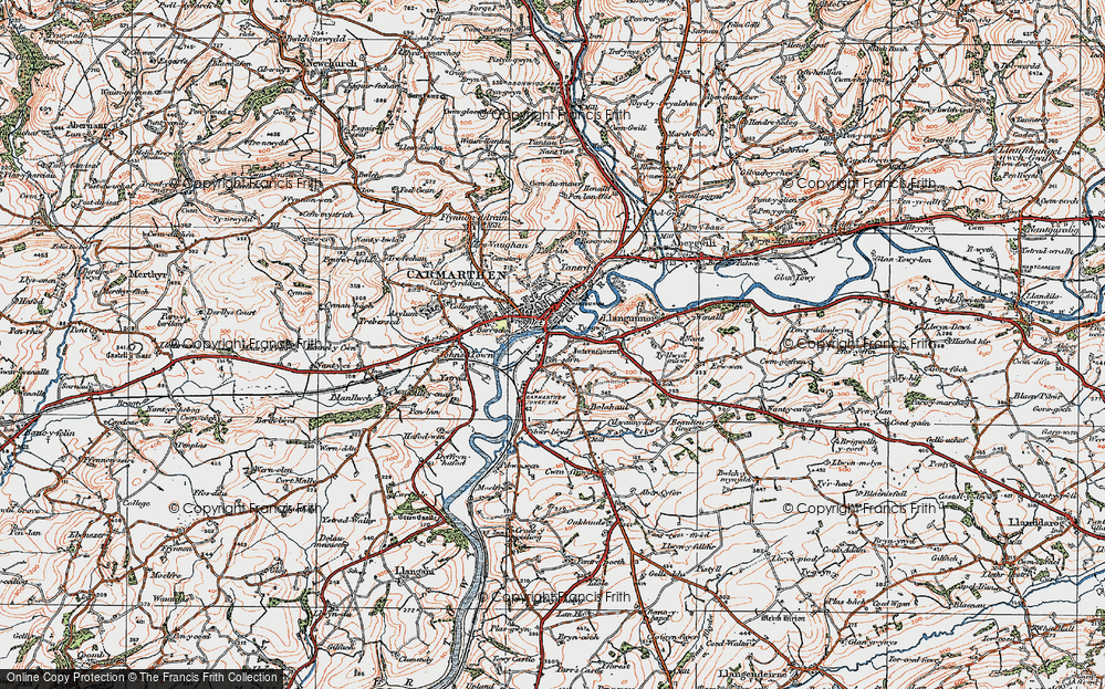 Old Map of Tre-gynwr, 1923 in 1923
