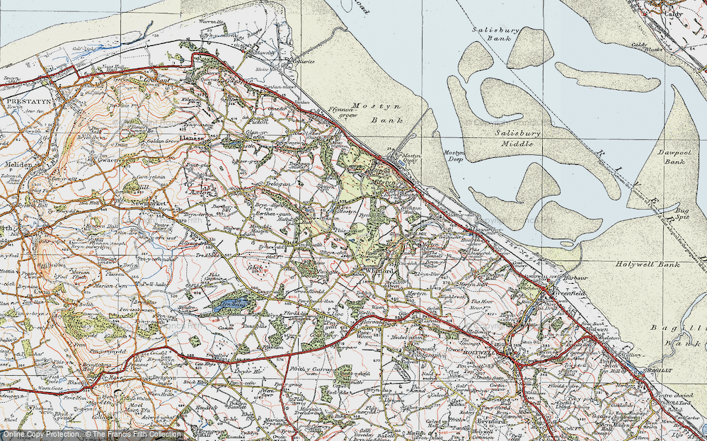Old Map of Tre-Mostyn, 1924 in 1924