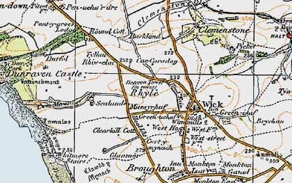 Old map of Tre-pit in 1922