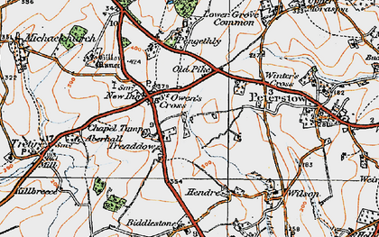 Old map of Treaddow in 1919