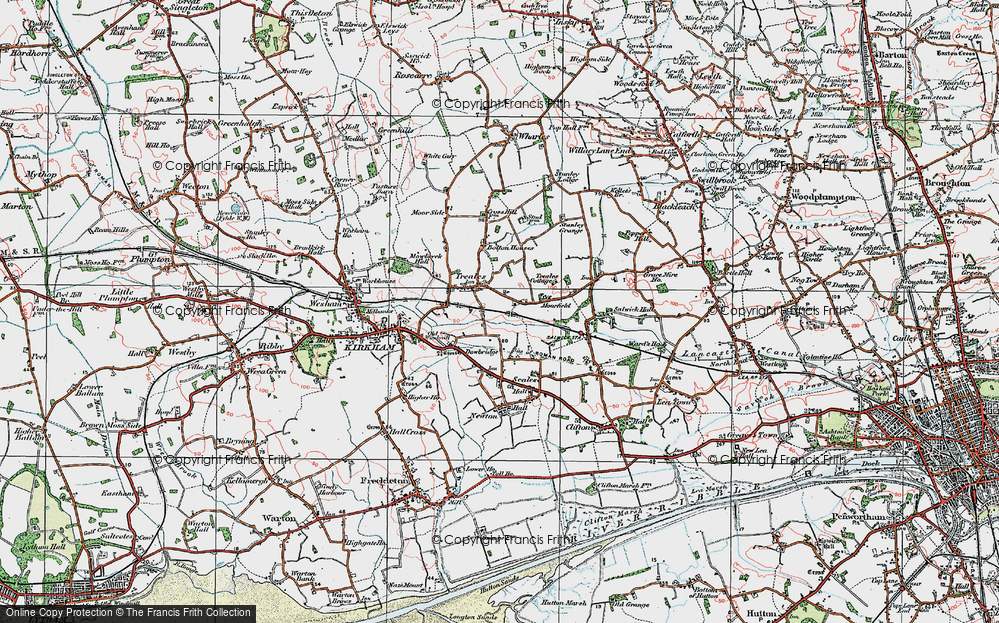 Old Map of Treales, 1924 in 1924
