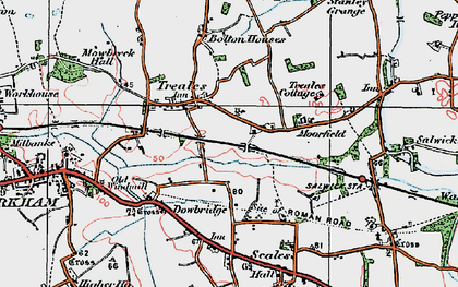 Old map of Treales in 1924
