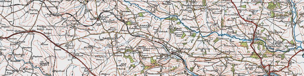 Old map of Trebeath in 1919