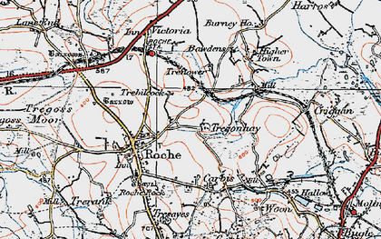 Old map of Trebilcock in 1919