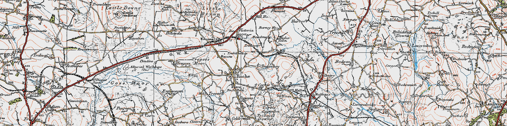 Old map of Trebilcock in 1919