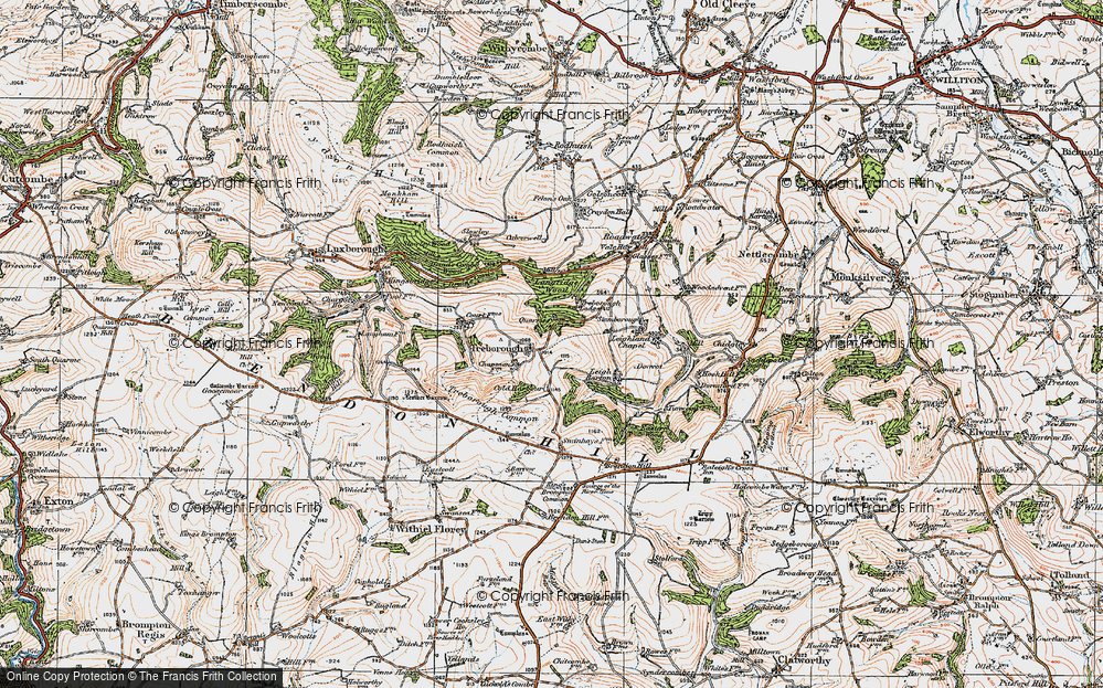Old Map of Treborough, 1919 in 1919