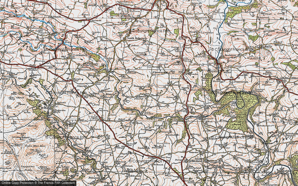 Old Map of Trebullett, 1919 in 1919