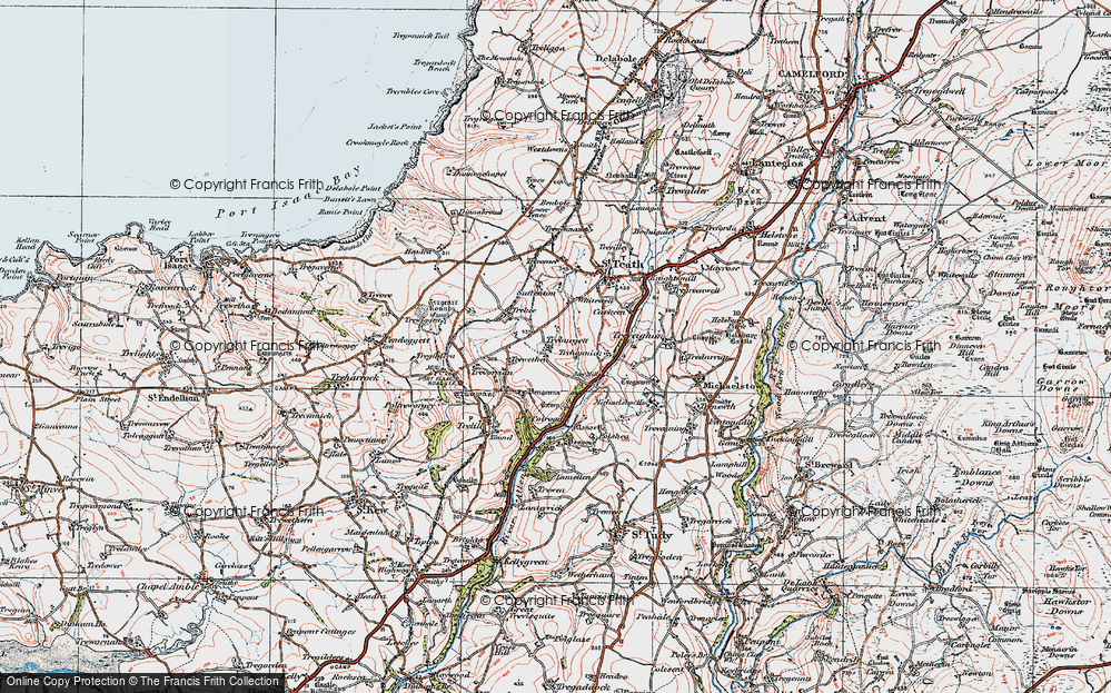 Old Map of Treburgett, 1919 in 1919