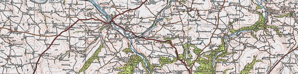 Old map of Tredannick in 1919