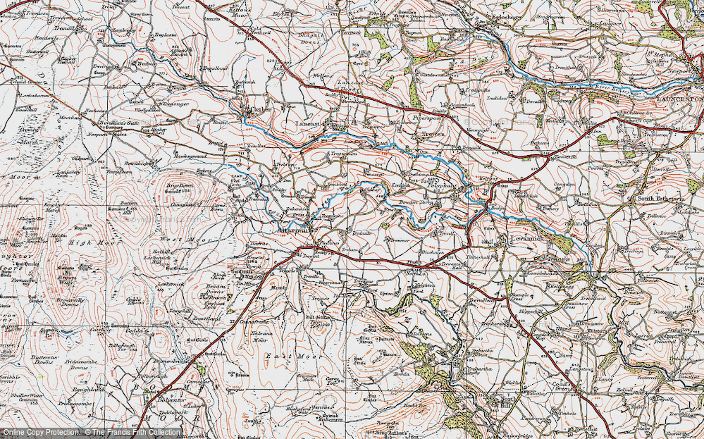 Old Map of Tredaule, 1919 in 1919