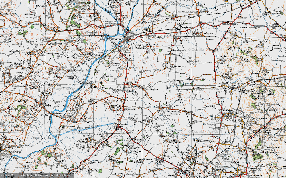 Old Map of Tredington, 1919 in 1919