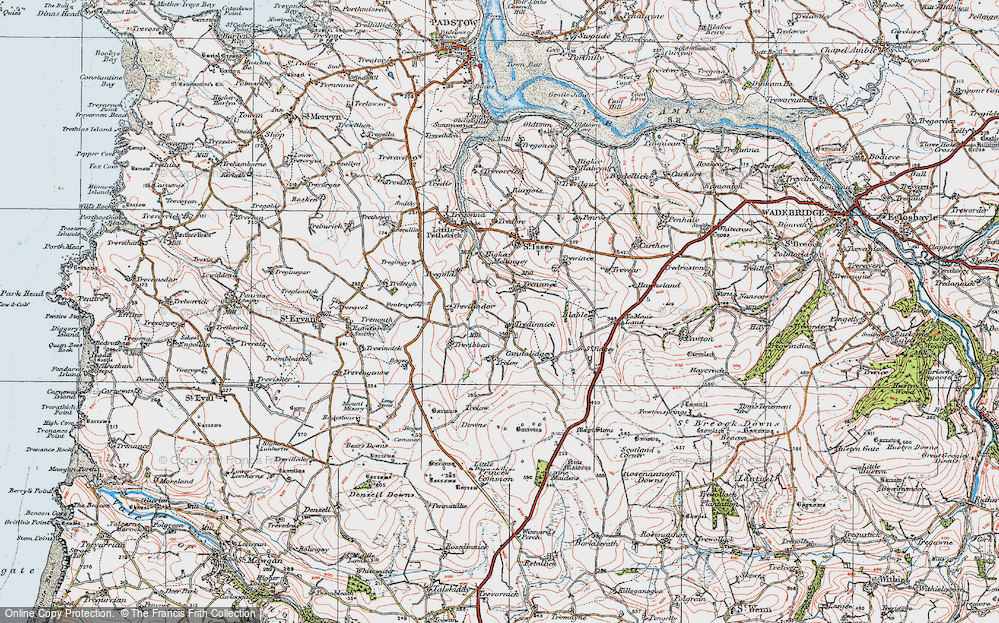 Old Map of Tredinnick, 1919 in 1919