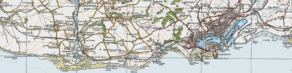 Old map of Tredogan in 1922