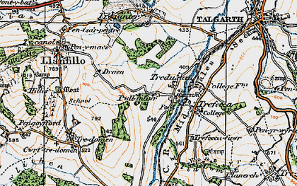 Old map of Tredustan in 1919