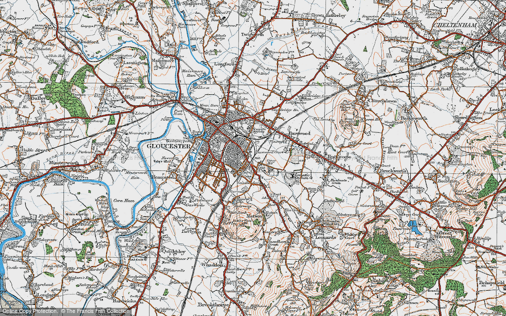 Old Map of Tredworth, 1919 in 1919