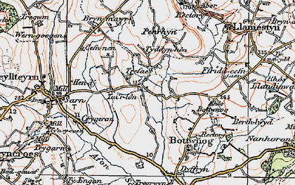 Old map of Trefaes in 1922