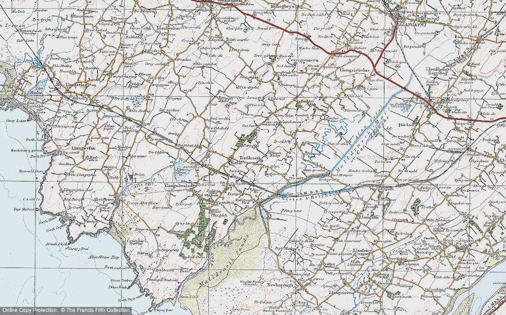 Old Map of Trefdraeth, 1922 in 1922