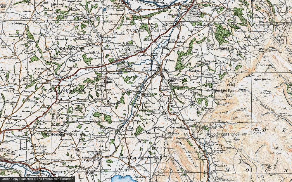 Old Map of Trefecca, 1919 in 1919