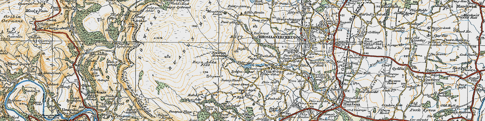 Old map of Trefechan in 1921