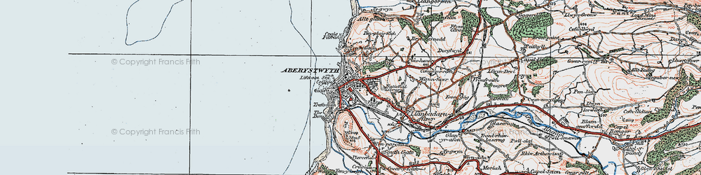 Old map of Trefechan in 1922
