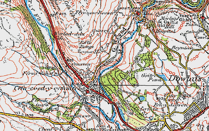 Old map of Trefechan in 1923