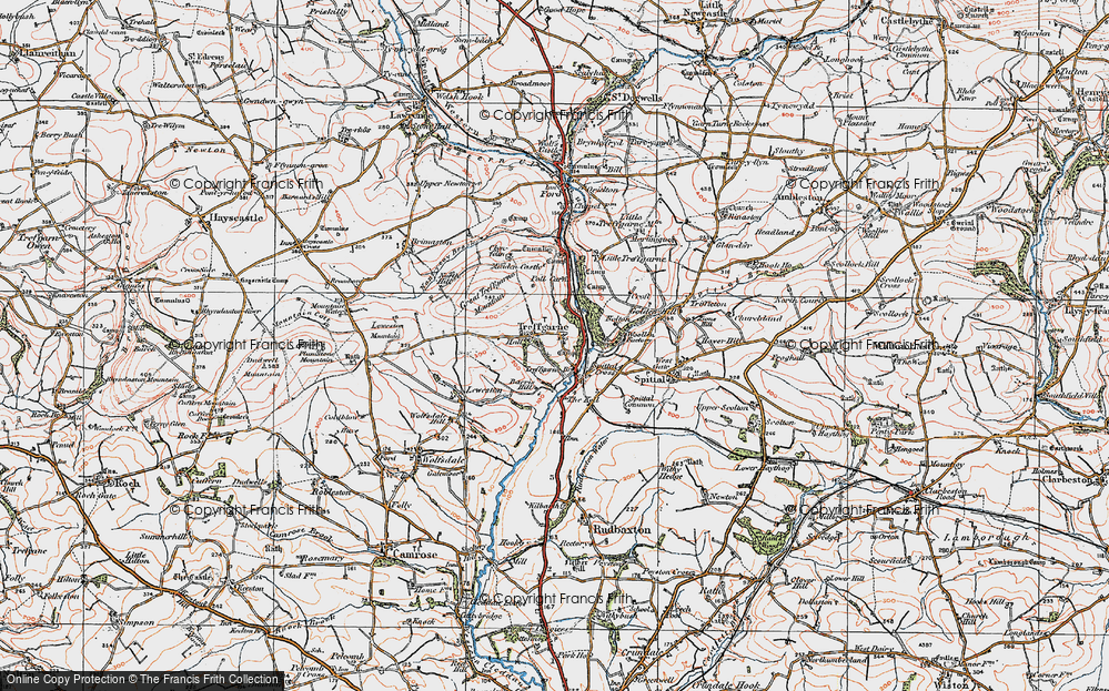 Old Map of Treffgarne, 1922 in 1922