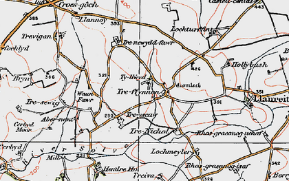 Old map of Abernant in 1922
