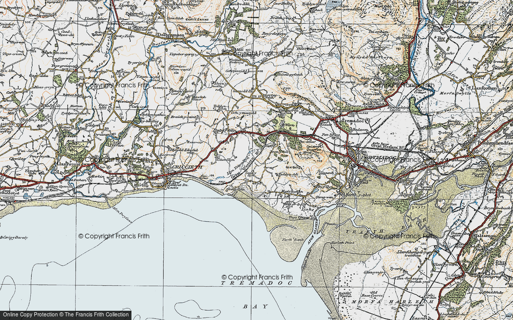 Old Map of Treflys, 1922 in 1922