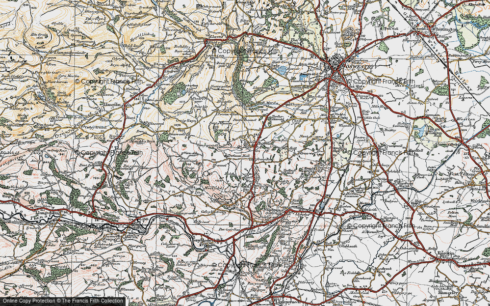 Old Map of Trefonen, 1921 in 1921