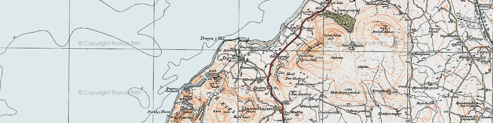Old map of Trefor in 1922