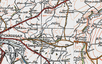 Old map of Treforgan in 1923