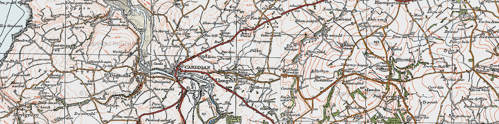 Old map of Treforgan in 1923