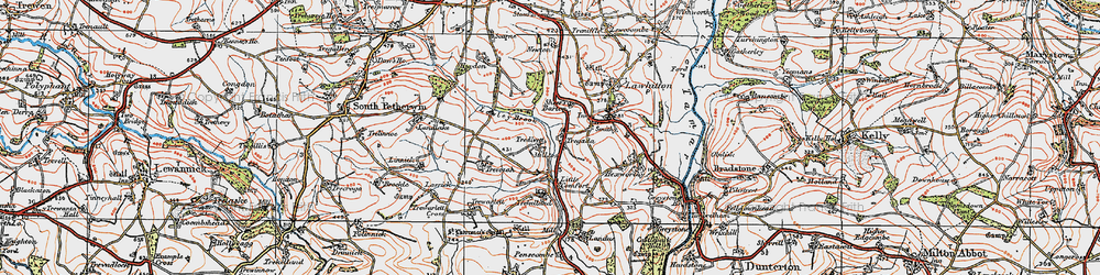 Old map of Tregada in 1919