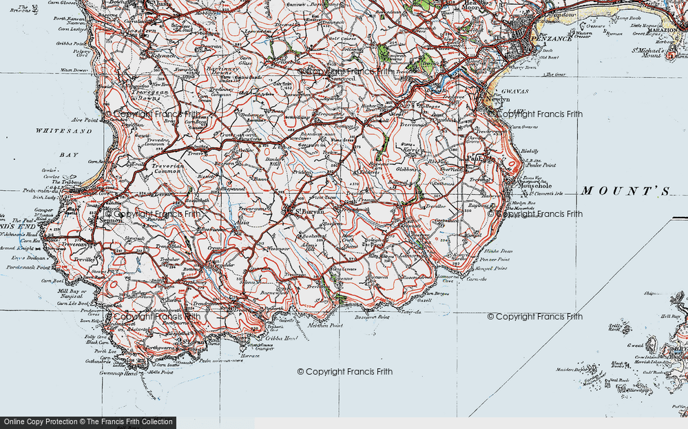 Old Map of Tregadgwith, 1919 in 1919