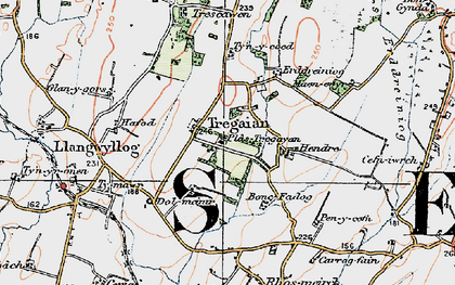 Old map of Tregaian in 1922